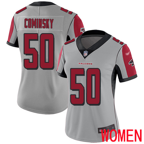 Atlanta Falcons Limited Silver Women John Cominsky Jersey NFL Football #50 Inverted Legend